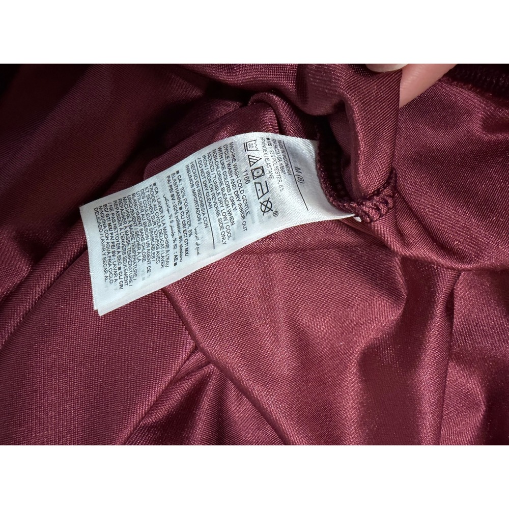 Old Navy Fit & Flare Short-Sleeve Red Wine Velvet Dress for Girls, Size M (8) - Picture 5 of 10